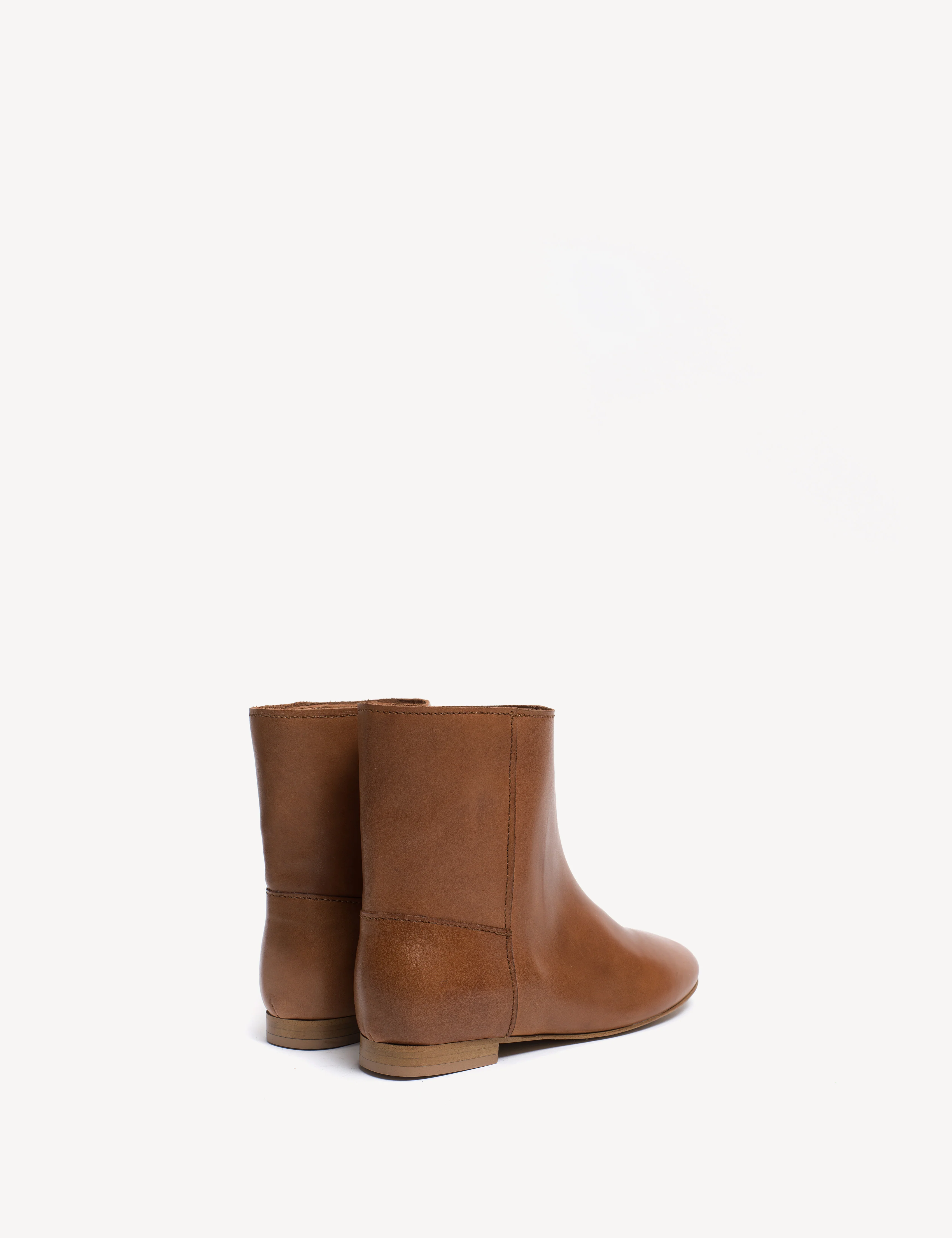 Nadine Boot In Dark Tan Calfskin - Image 3