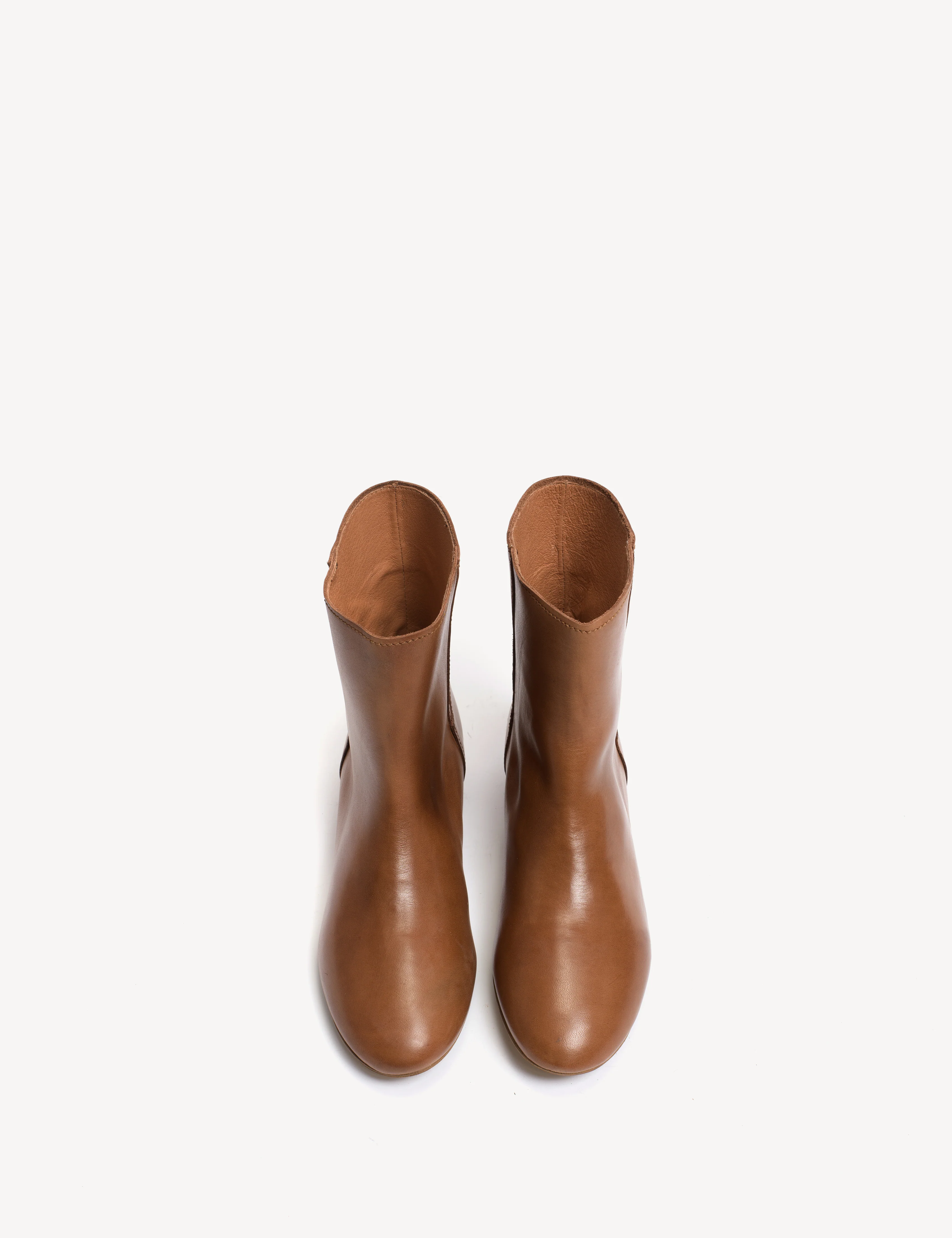 Nadine Boot In Dark Tan Calfskin - Image 4